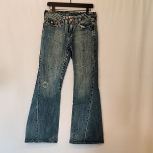 True Religion 503 Women Flare Blue Jeans